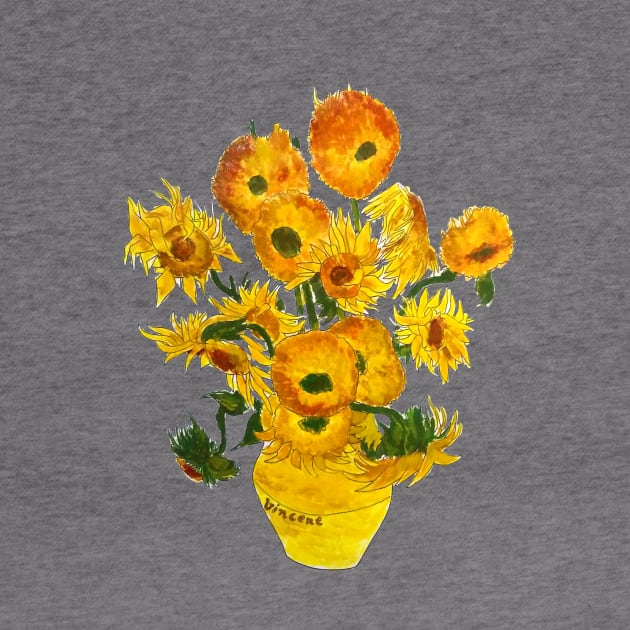 sunflower vincent van gogh no background by colorandcolor